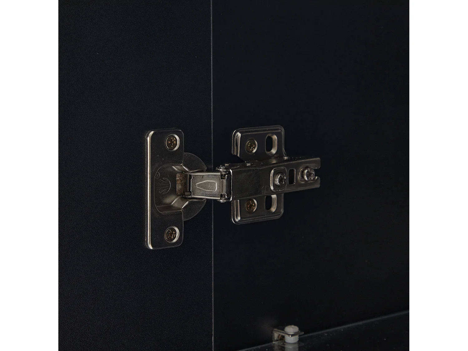 Zwarte vitrinekast met ledverlichting, 60x35x180 cm, 3 lades, moderne stijl, voor woonkamer en kantoor