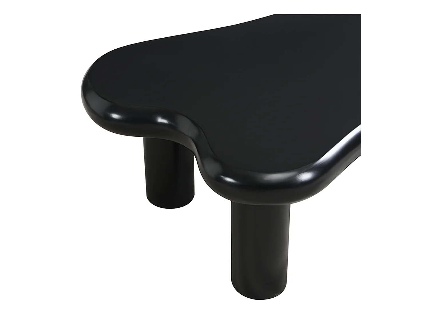 Tavolino da caffè in MDF a forma di nuvola, tavolino nero con 1 cassetto e illuminazione a LED, per soggiorno e balcone