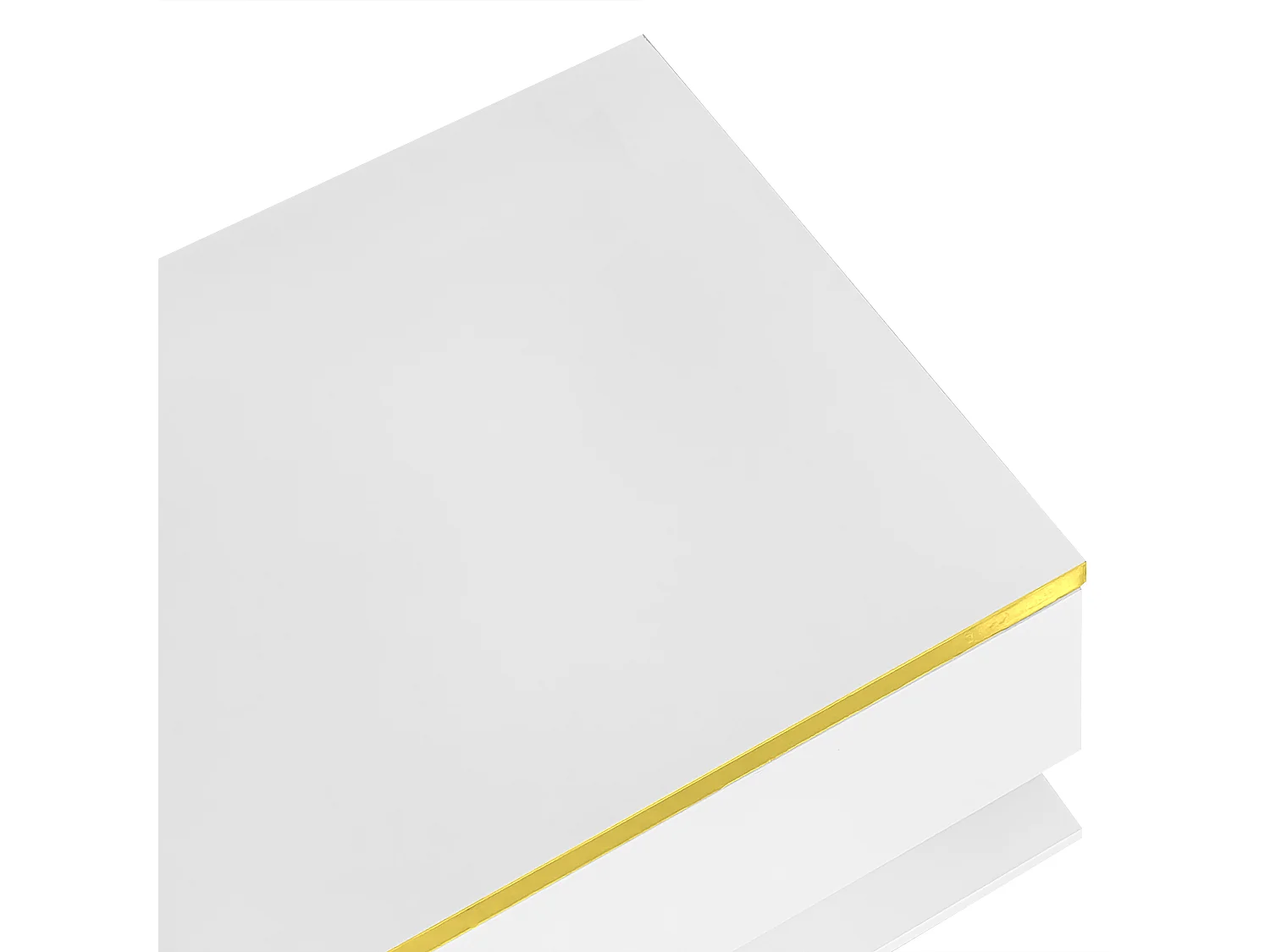 Table basse LED 100 cm, table basse blanche avec rangement ouvert, design moderne, éclairage 16 couleurs