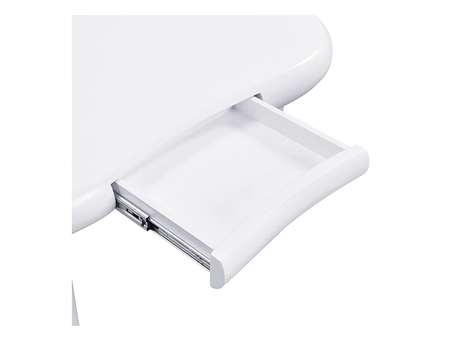 Table basse en MDF en forme de nuage, Table basse blanche avec 1 tiroir et éclairage LED, pour salon et balcon