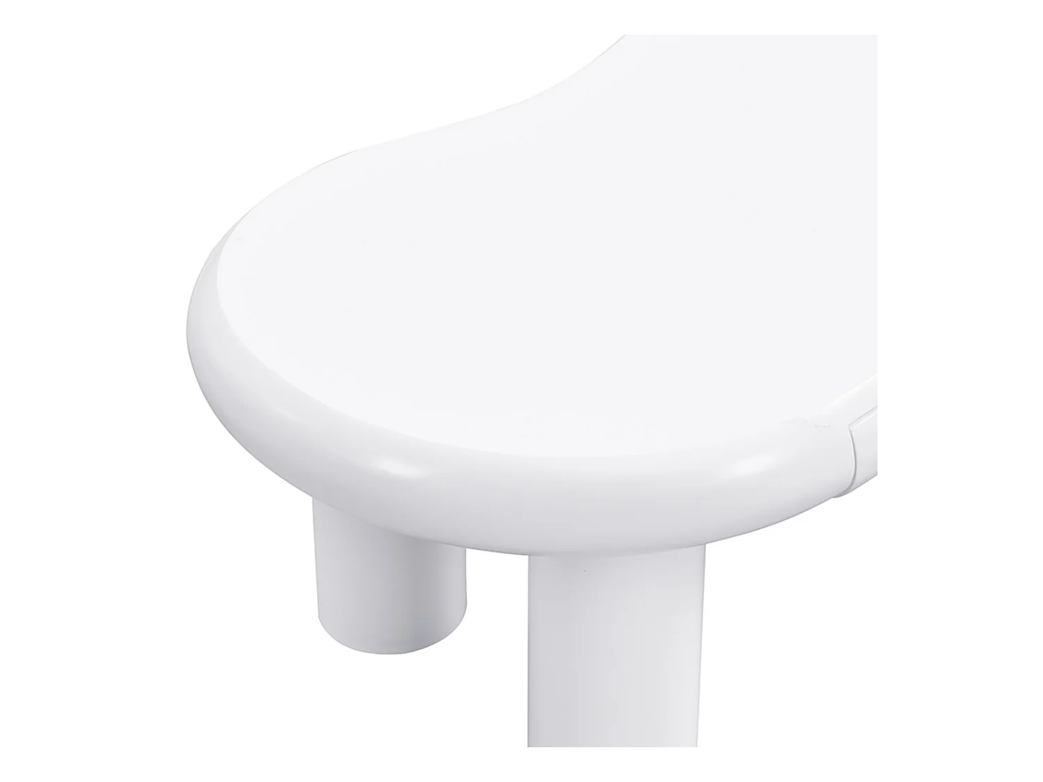 Table basse en MDF en forme de nuage, Table basse blanche avec 1 tiroir et éclairage LED, pour salon et balcon