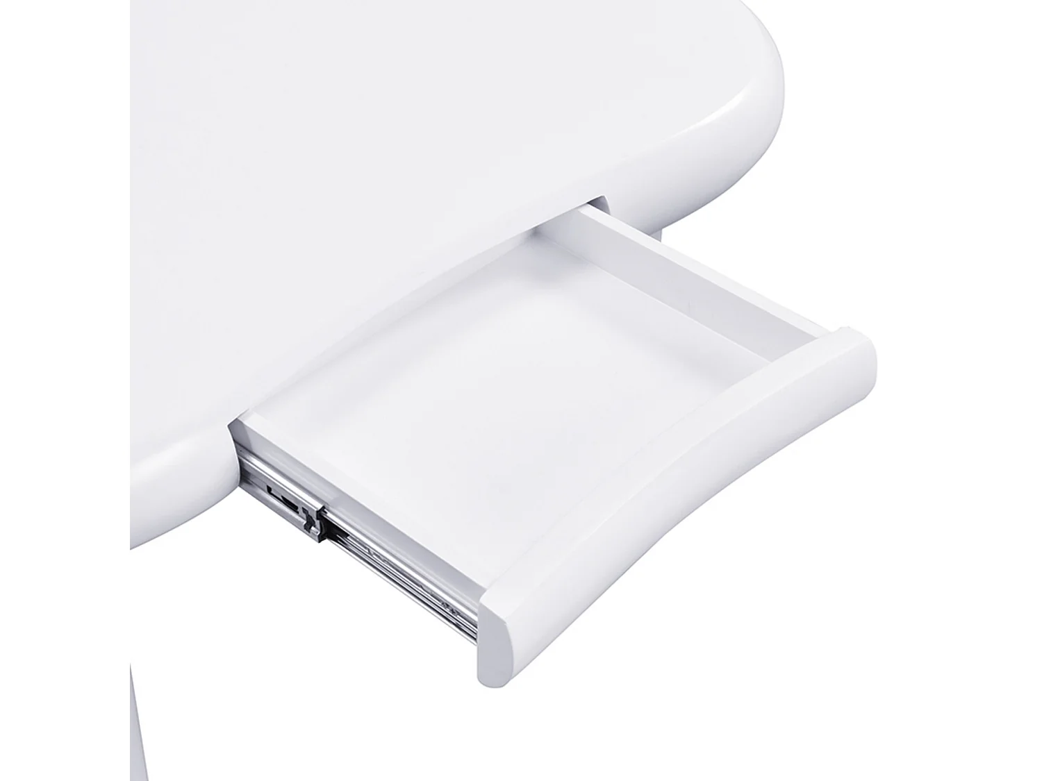 Wolkenförmiger Couchtisch aus MDF, weiß, mit 1 Schublade und LED-Beleuchtung, für Wohnzimmer und Balkon