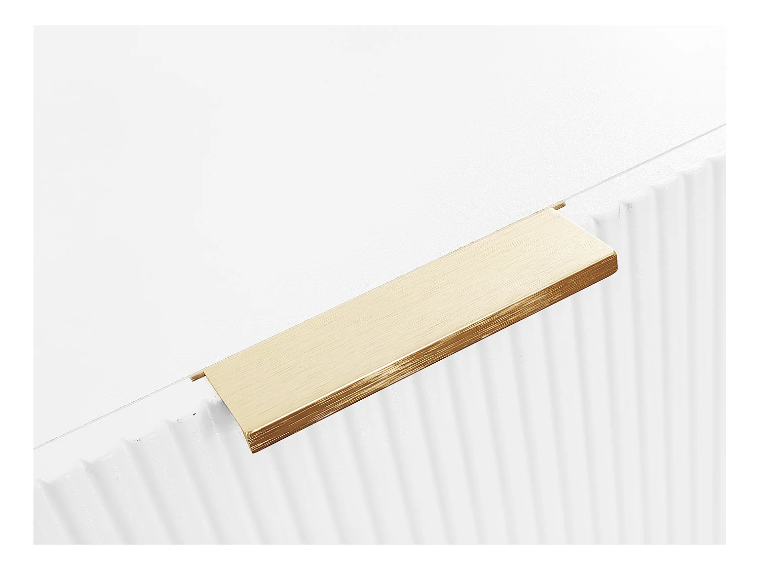 Wit dressoir, elegant dressoir met 6 opberglades, gouden handgrepen, voor woonkamer en slaapkamer