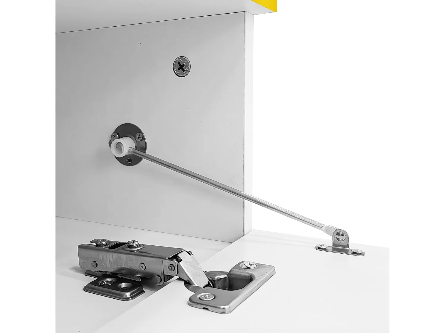 90 cm LED salontafel, witte salontafel met opbergvakken, modern design, 16-kleurige verlichting