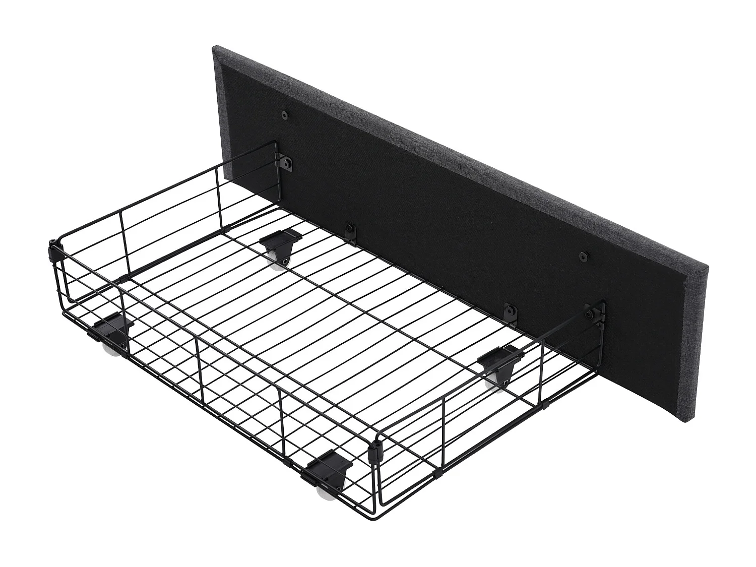 Łóżko z szufladami 90x200 cm, len szary, Łóżko dla nastolatków z ładowaniem USB i diodą LED, 2 szuflady, bez materaca