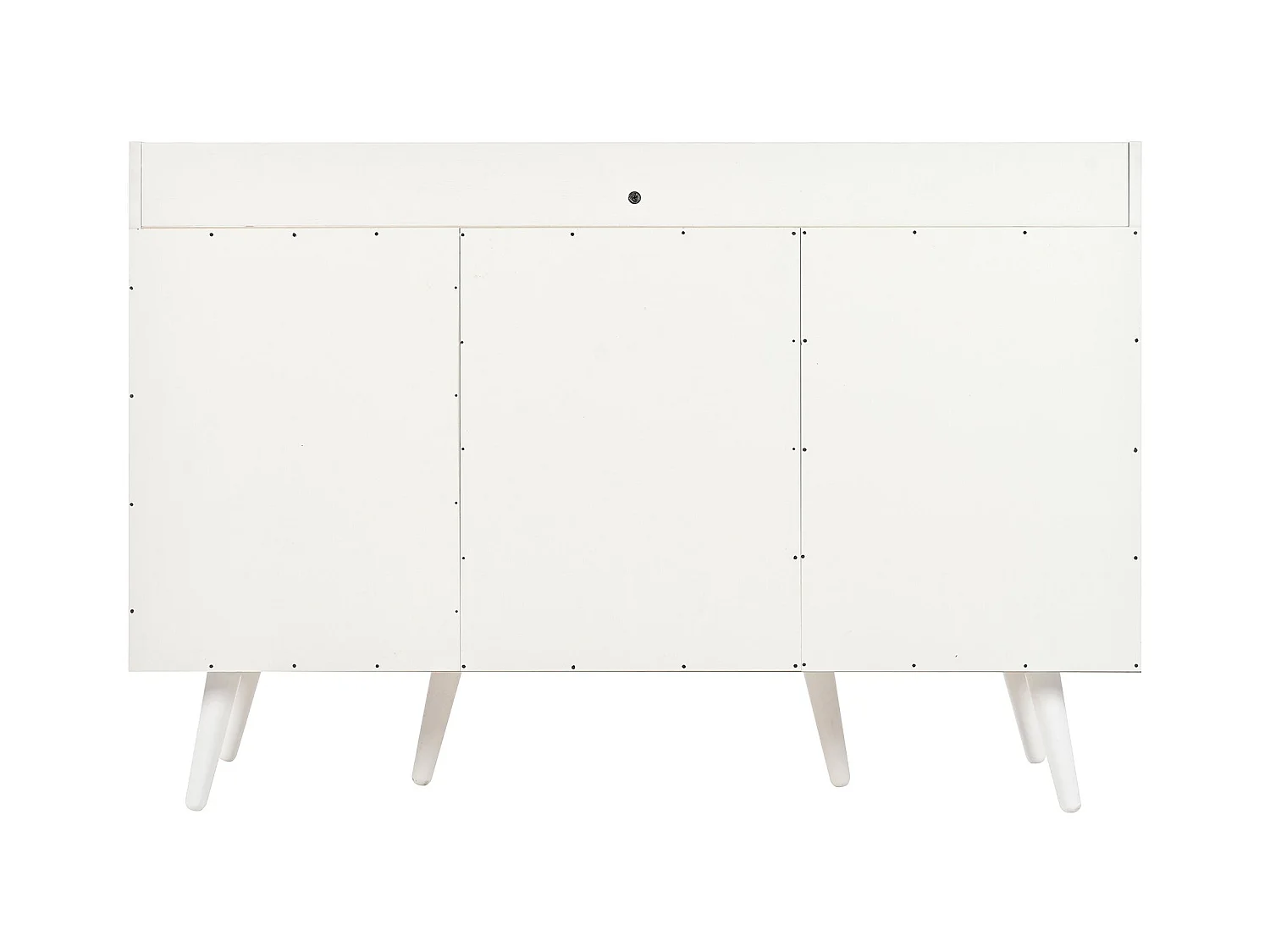 Buffet blanc avec 3 tiroirs et 2 portes - 117x39x79 cm