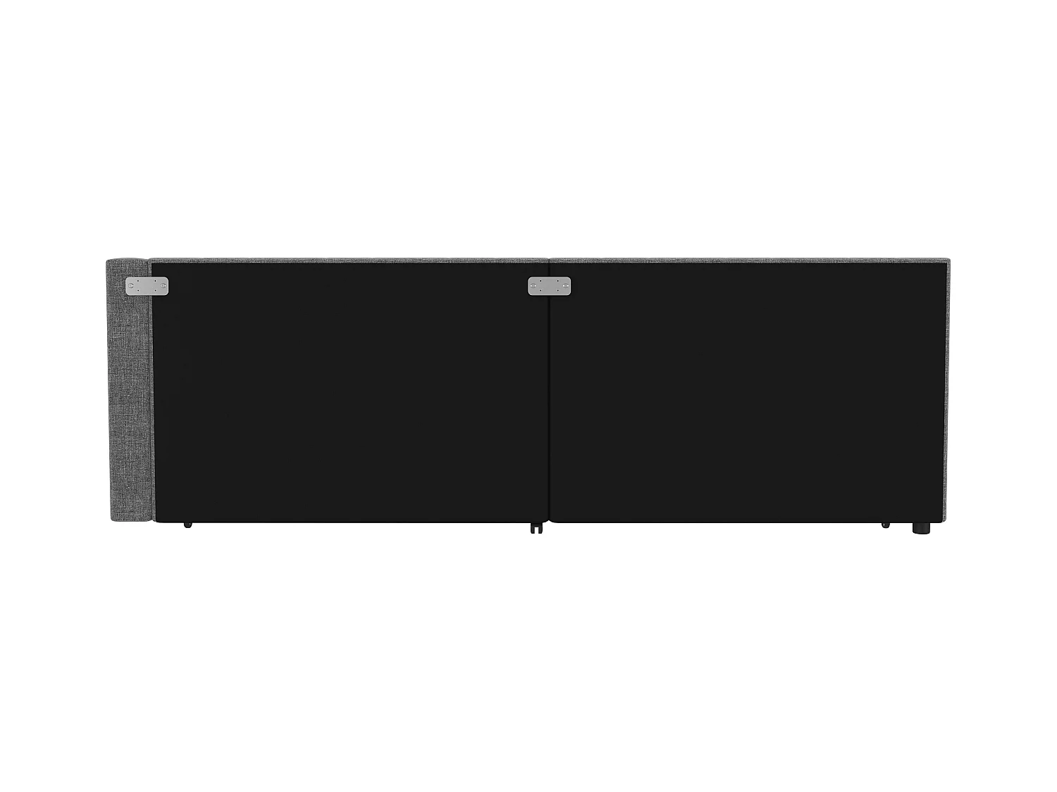 Letto estraibile 90x200 cm, tessuto di lino grigio, divano letto con porte USB e LED, senza materasso