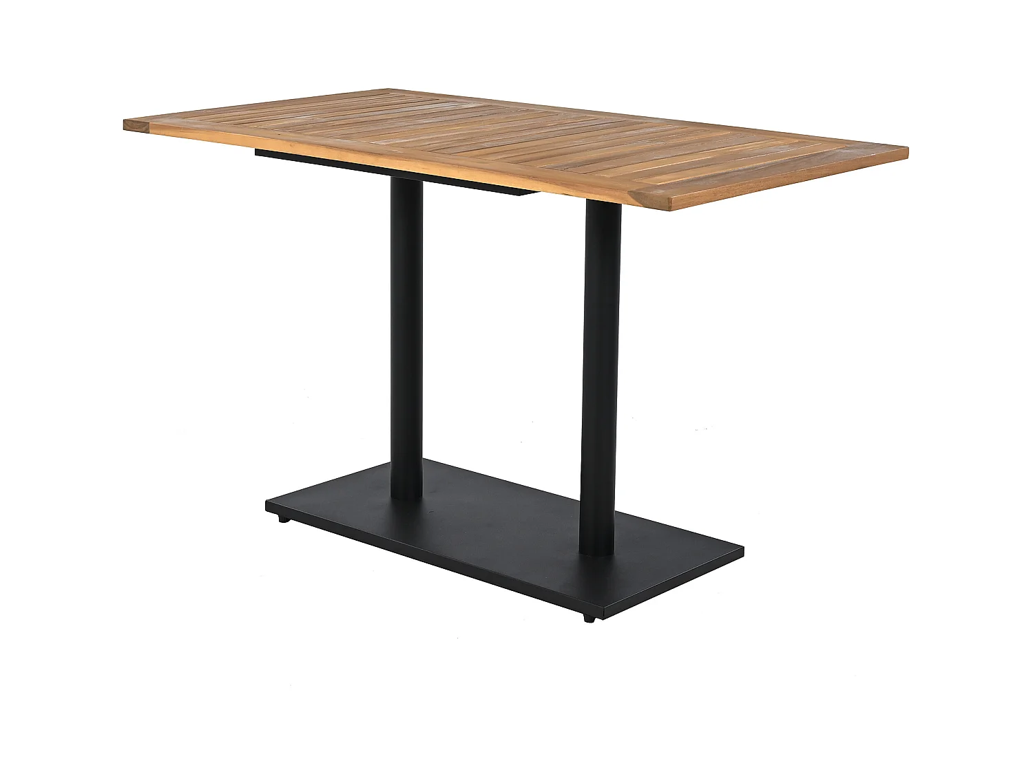 Lot de 5 ensembles de salle à manger, 1 table en bois et 4 chaises en rotin blanc PE, pour jardin et cour