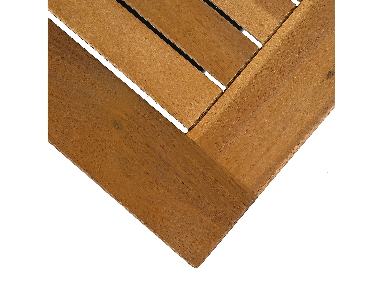 Conjunto de 5 juegos de comedor, 1 mesa de madera y 4 sillas blancas de ratán sintético, para jardín y patio