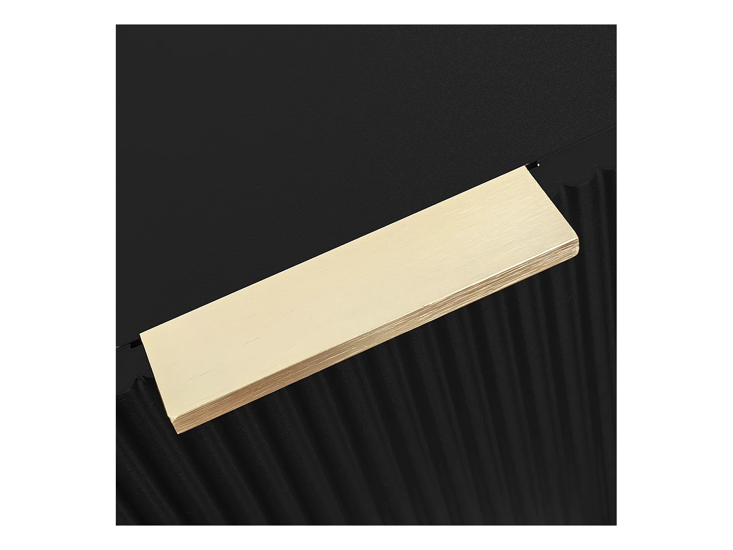 Zwart dressoir, elegant dressoir met 6 opberglades, gouden handgrepen, voor woonkamer en slaapkamer