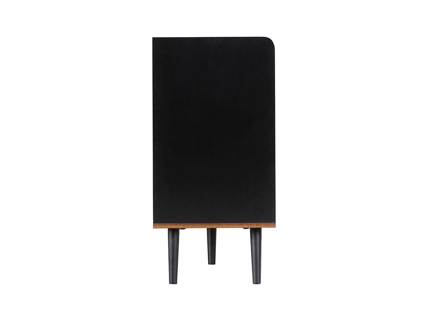Buffet noir avec 3 tiroirs et 2 portes - 117x39x79 cm
