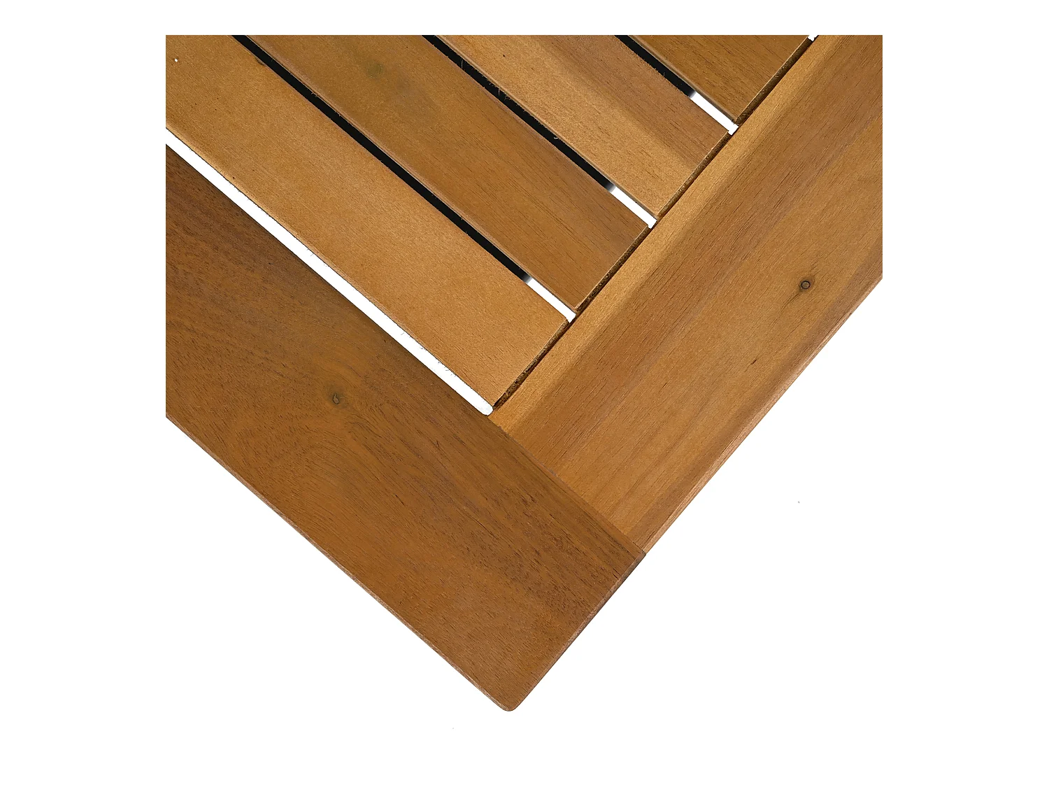 5er-Set Essgruppen, 1 Holztisch und 4 schwarze PE-Rattanstühle, für Garten und Hof