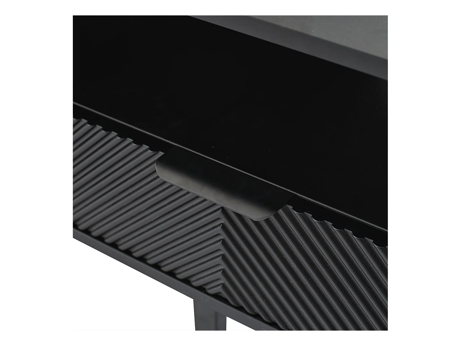 Meuble TV 200 cm, meuble TV noir avec 2 portes et 2 tiroirs, pour salon et bureau