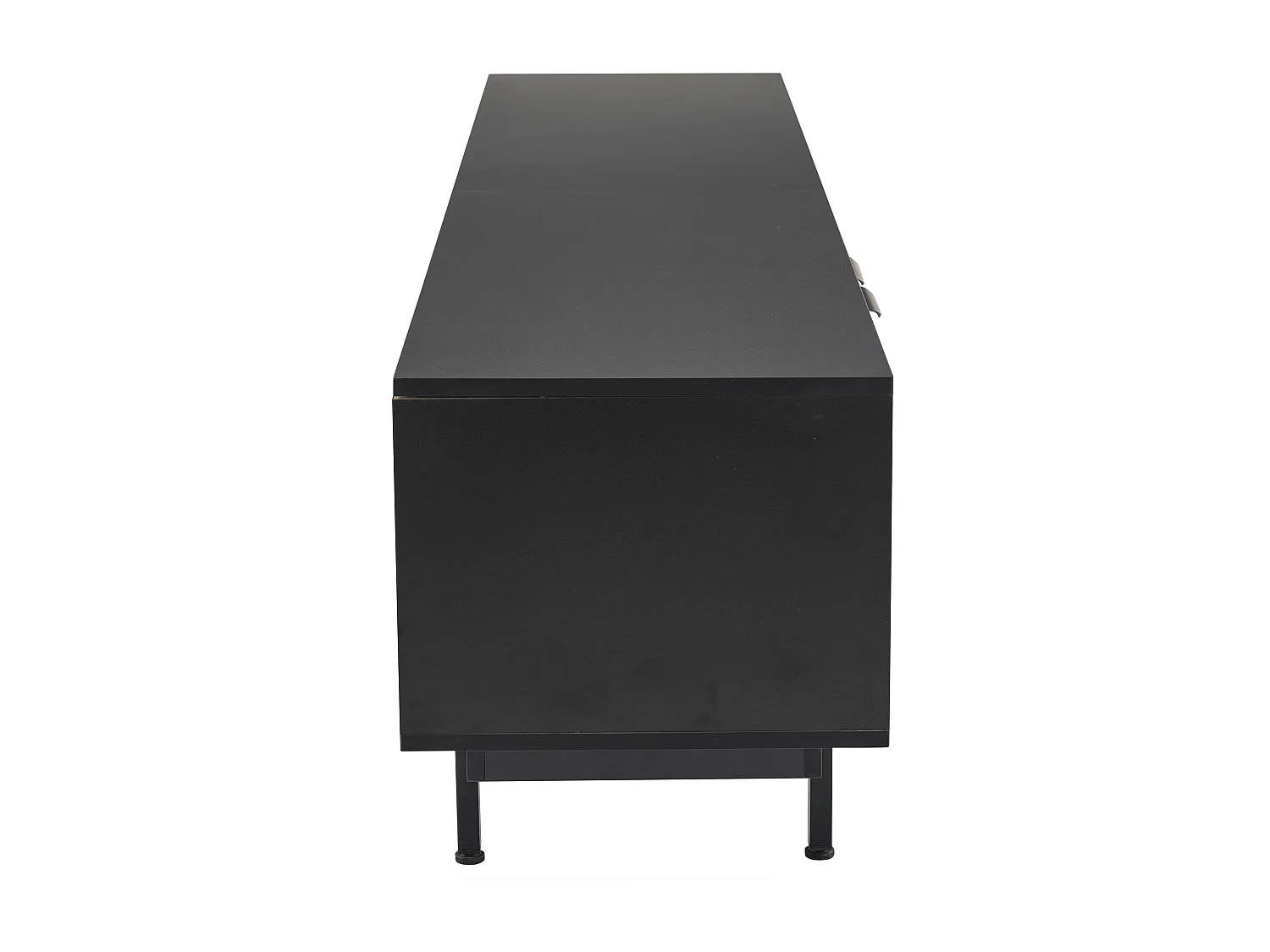 200 cm TV-Ständer, schwarzer TV-Schrank mit 2 Türen und 2 Schubladen, moderner Stil, für Wohnzimmer und Büro