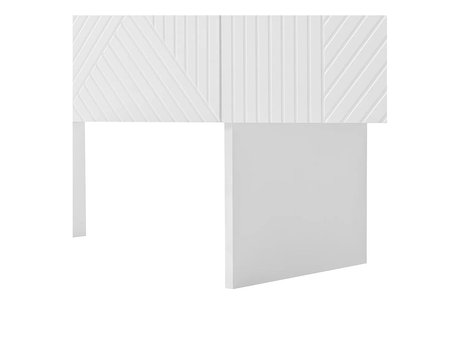 Aparador blanco de 140 x 75 x 35 cm, con 2 compartimentos abiertos y 4 puertas, ideal para salones y recibidores