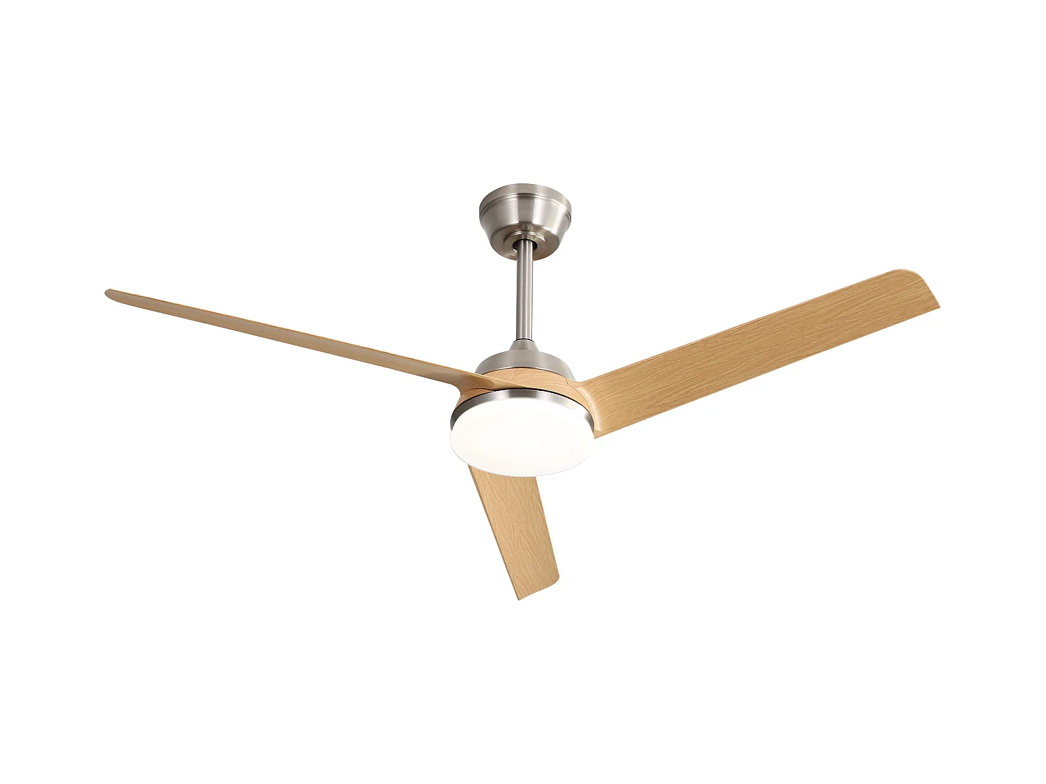 Ventilateur de plafond de salon - avec éclairage LED 22 W et télécommande 6 vitesses - 3 pales ABS