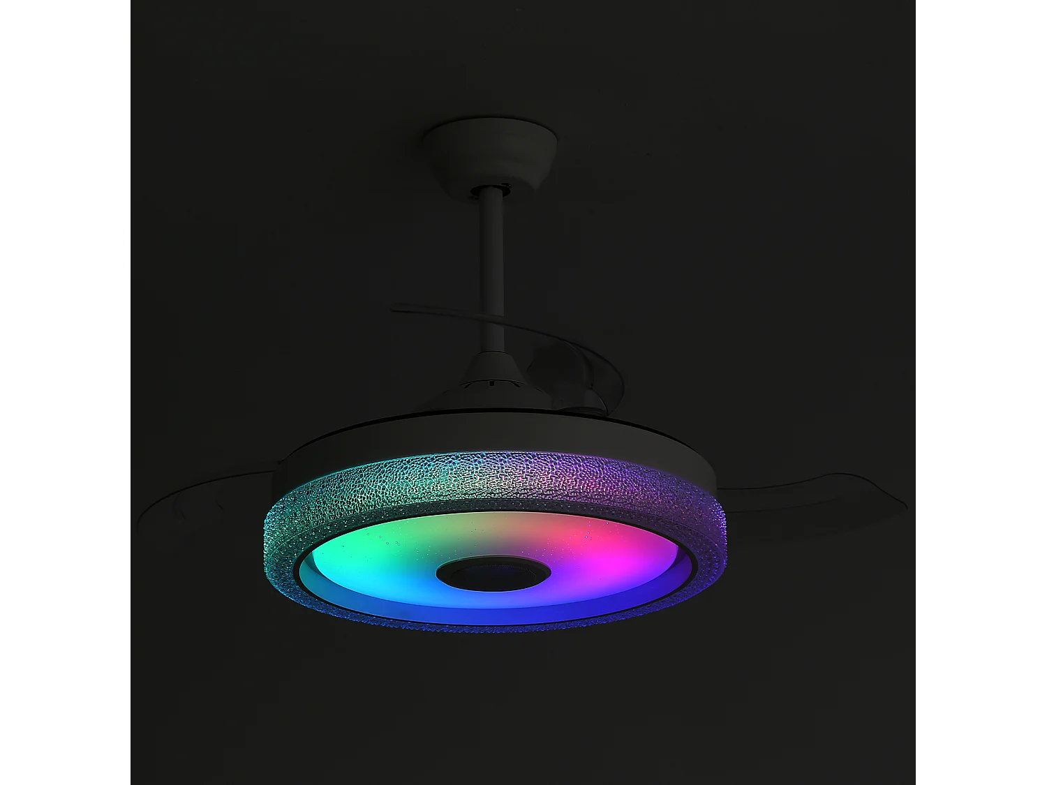 Ventilateur de plafond moderne - Ventilateur de plafond blanc avec éclairage LED 32 W - 3 pales en ABS - pour chambre et salon