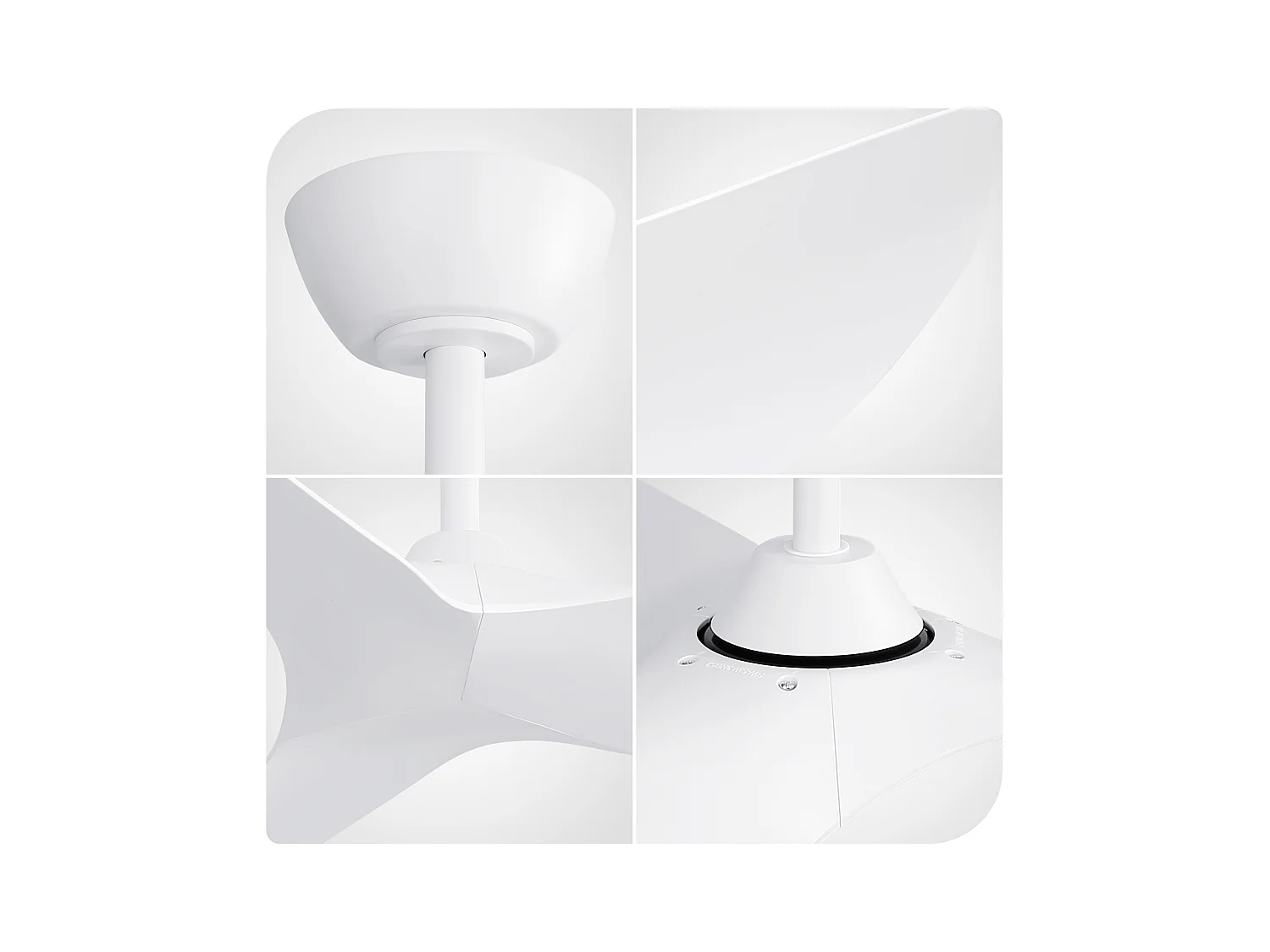 Ventilatore da soffitto bianco - con telecomando a 6 velocità - pale in ABS - per camera da letto e soggiorno