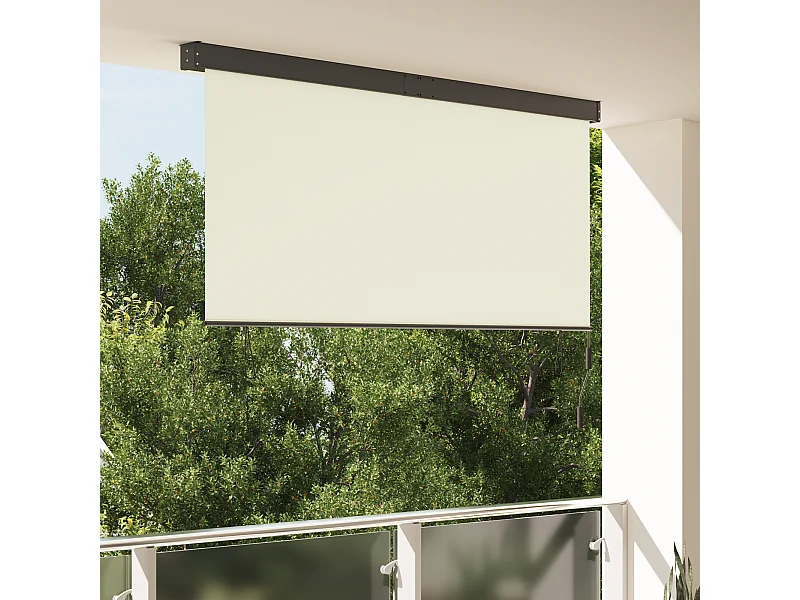 Tenda a rullo esterna a righe regolabile in tessuto crema 200 x 250 cm