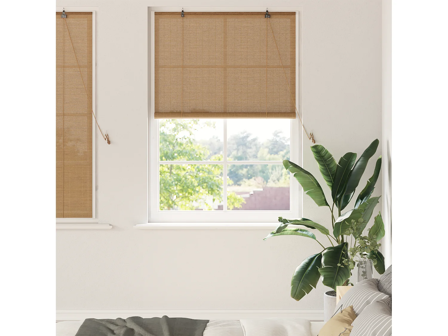 Stores et Occultants Marron Clair 110 x 160 cm Bambou