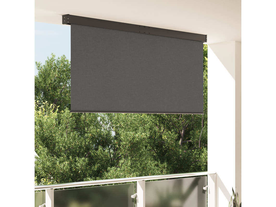 Estor exterior ajustable de rayas tejido antracita 200 x 250 cm