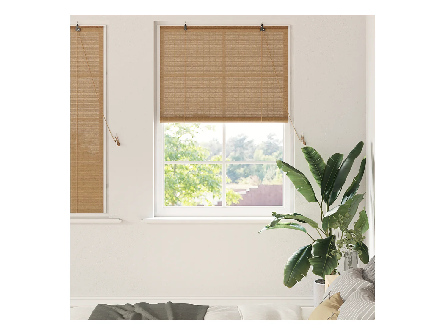 Stores et Occultants Marron Clair 120 x 160 cm Bambou
