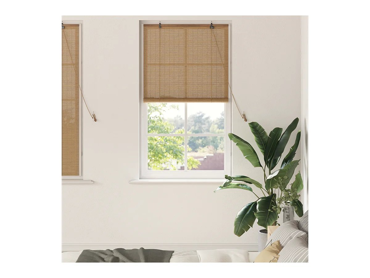 Stores et Occultants Marron Clair 90 x 160 cm Bambou