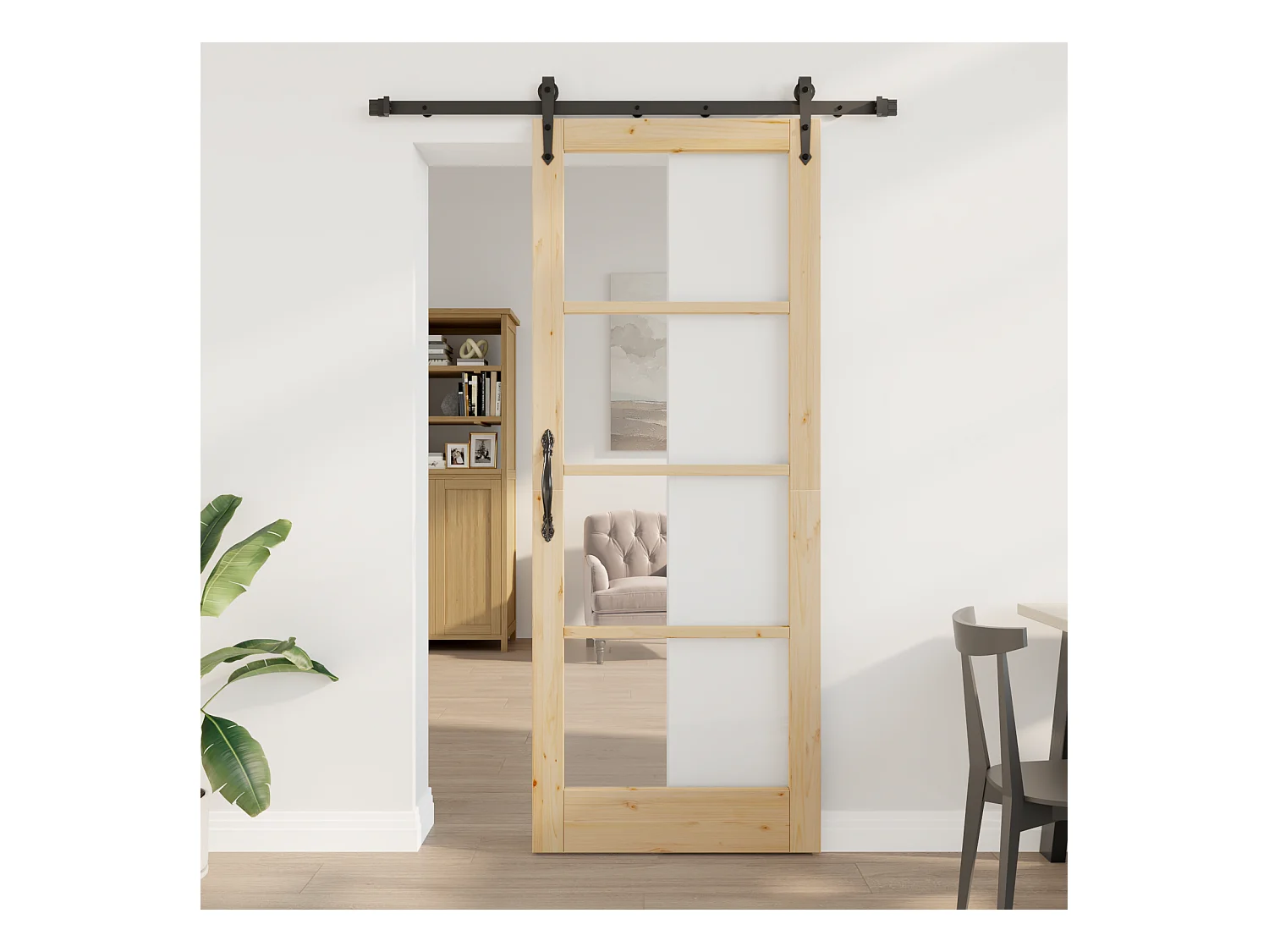 Porta scorrevole con kit ferramenta  83x211 cm