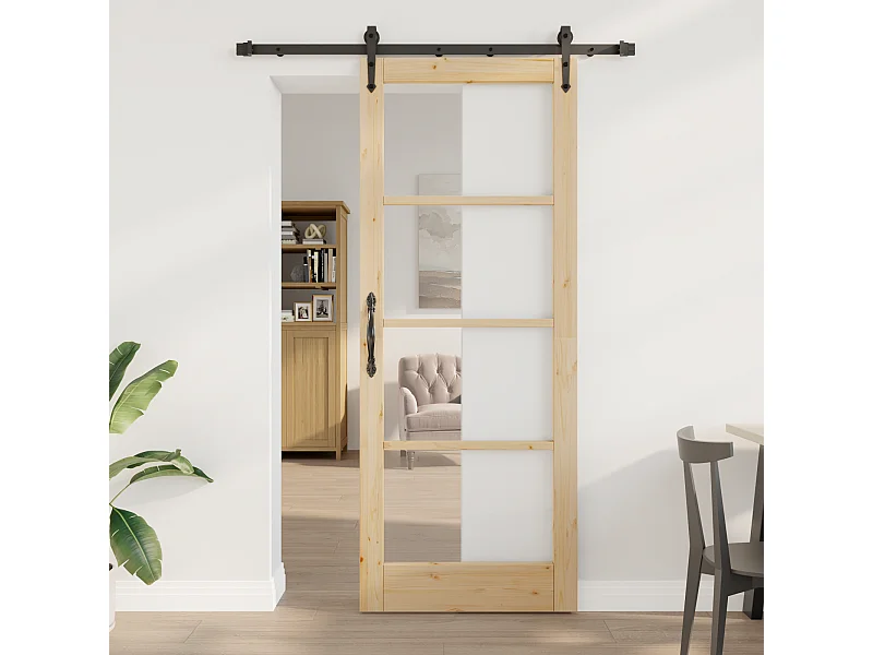 Porte coulissante avec kit de quincaillerie  83x211 cm