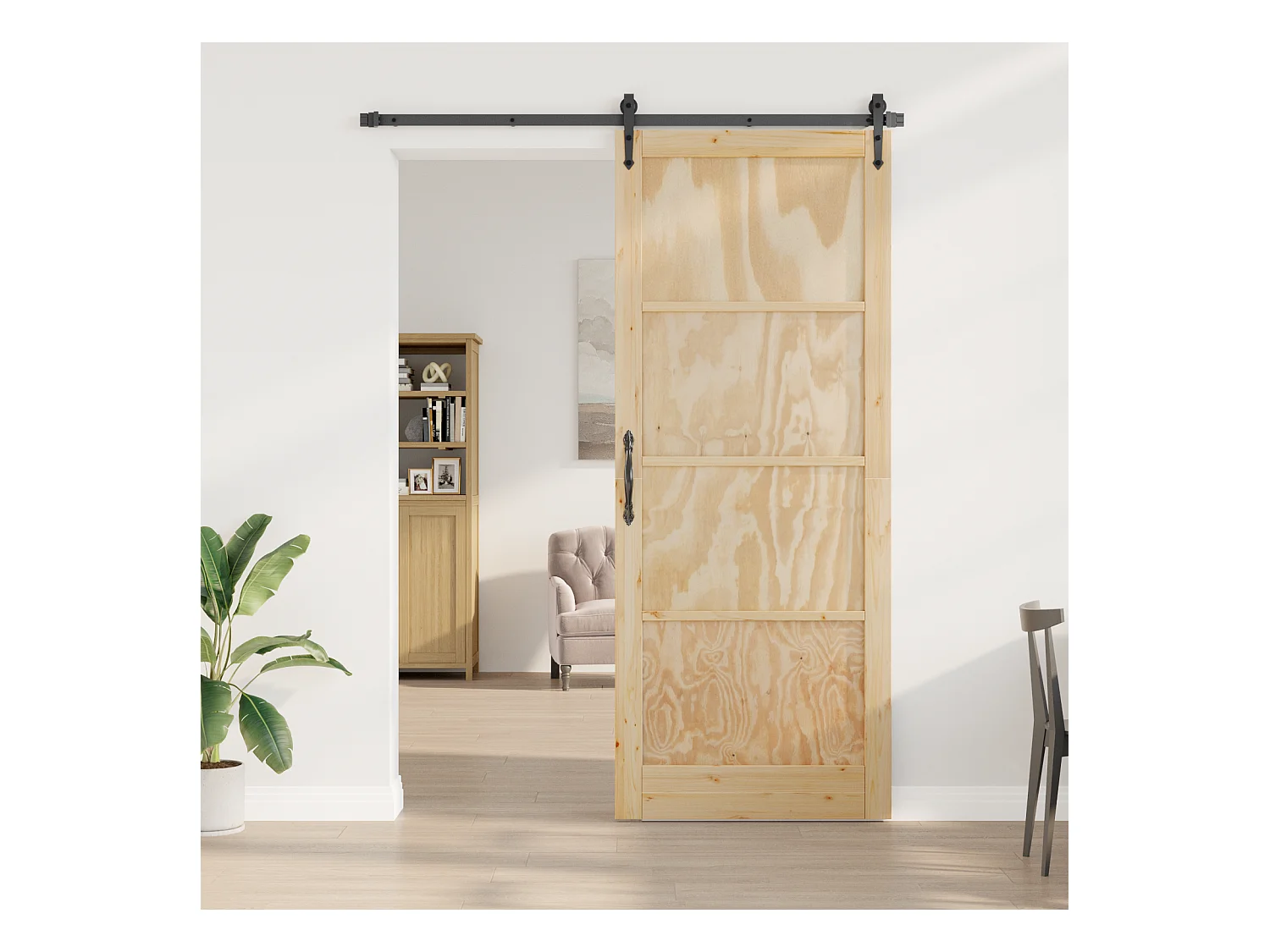 porte intérieure  83x232x4 cm en bois massif de pin