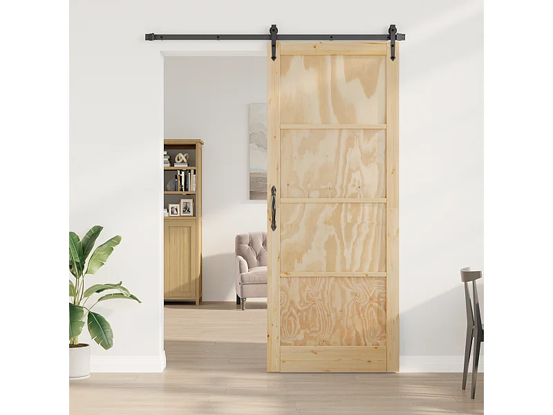 porte intérieure  83x232x4 cm en bois massif de pin