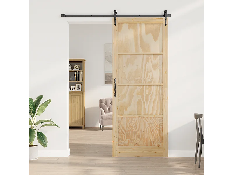 porte intérieure  83x232x4 cm en bois massif de pin