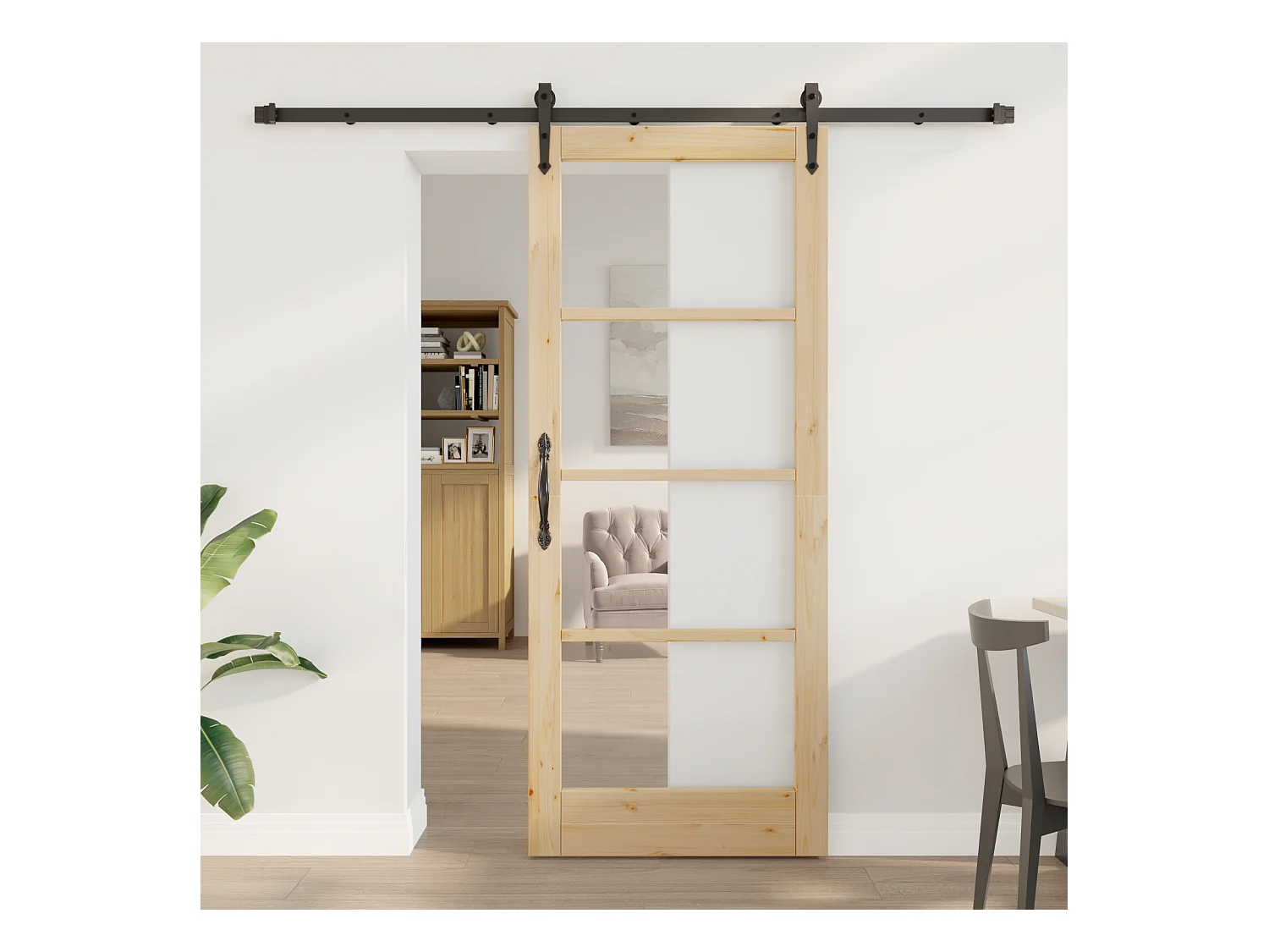 Schiebetür mit Beschlagsatz  83x202 cm