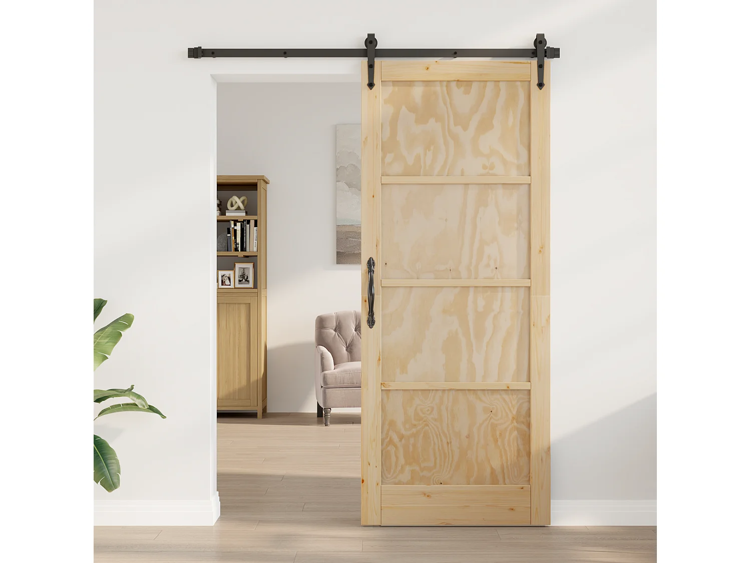 Binnendeur  86x211x4 cm Massief grenenhout