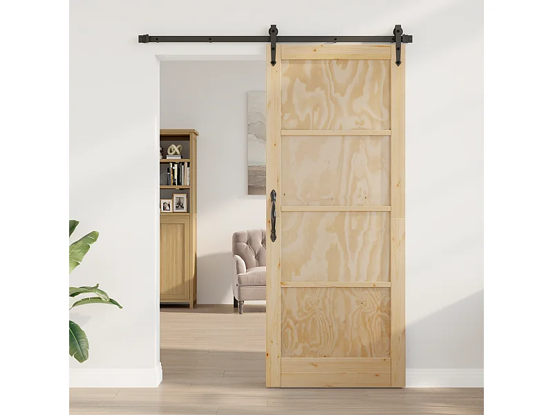 Binnendeur  86x211x4 cm Massief grenenhout