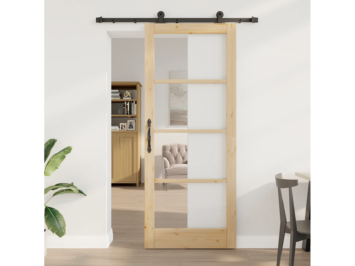 Porte Coulissante avec Quincaillerie 86x211 cm