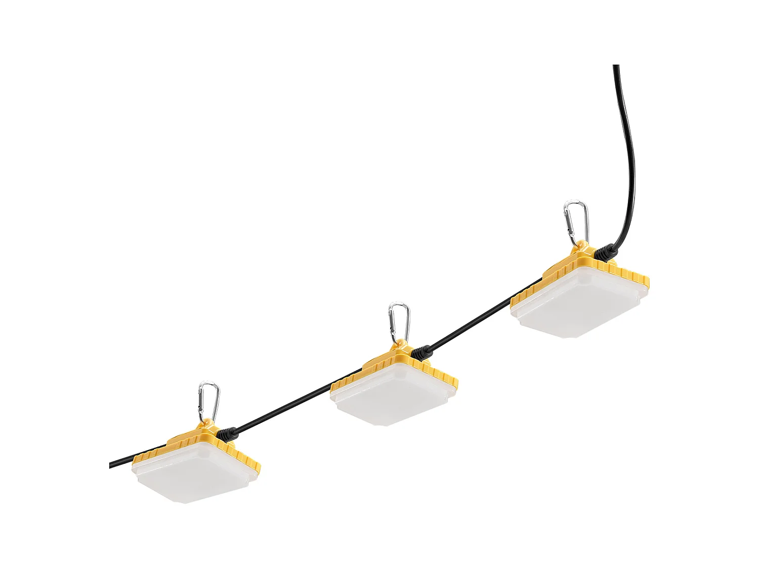 Guirlande Lumineuse, SucceBuy Guirlande Lumineuse de Chantier 15,24 m 75 W 7 500 lm Étanche Connectable