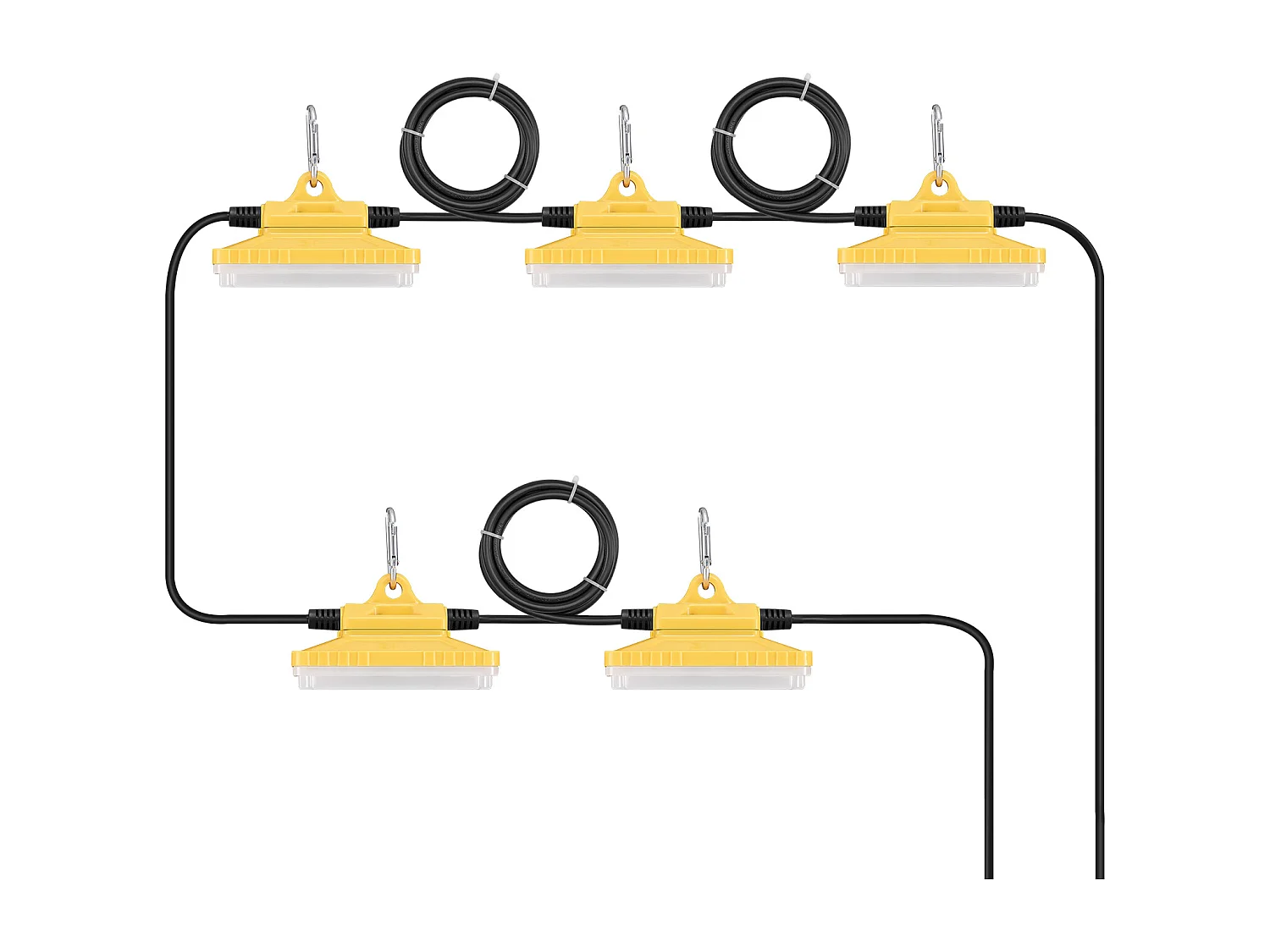 Guirnalda Luminosa, SucceBuy Guirnalda Luminosa de Obra 15,24 m 75 W 7 500 lm Impermeable Conectable