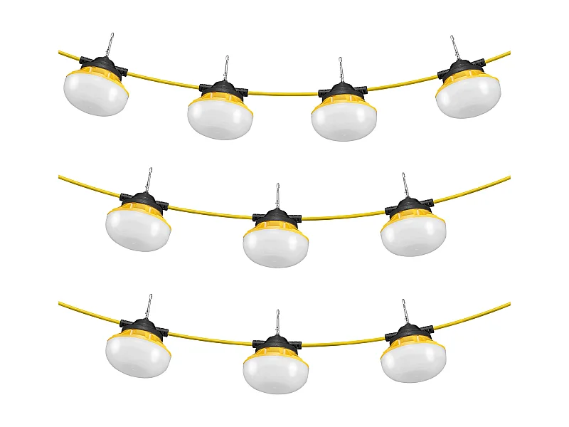 Lichterkette, SucceBuy Baustellen-Lichterkette 30,5 m 100 W 10 000 lm Wasserdicht Verbindbar