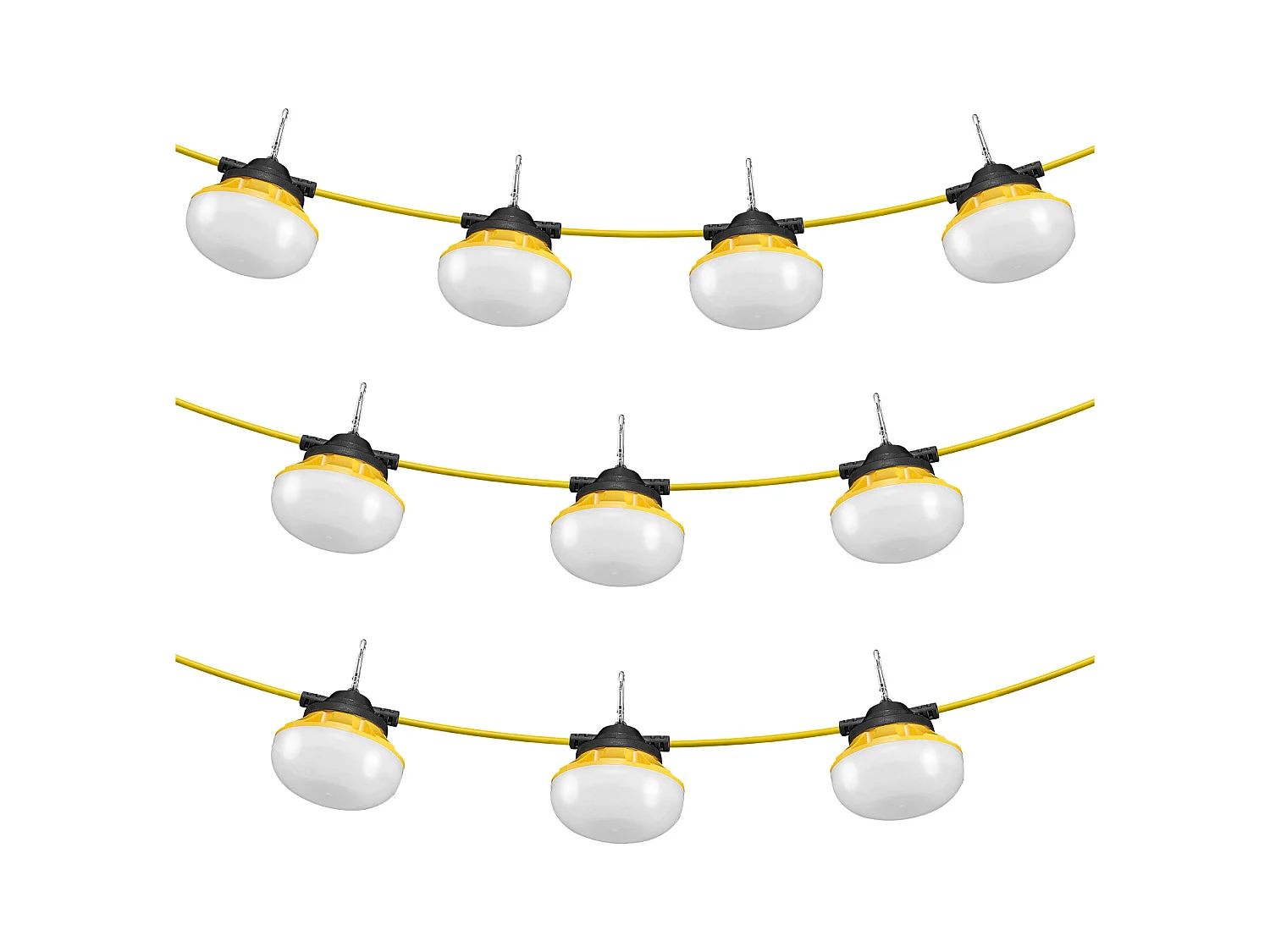 Guirlande Lumineuse, SucceBuy Guirlande Lumineuse de Chantier 30,5 m 100 W 10 000 lm Étanche Connectable