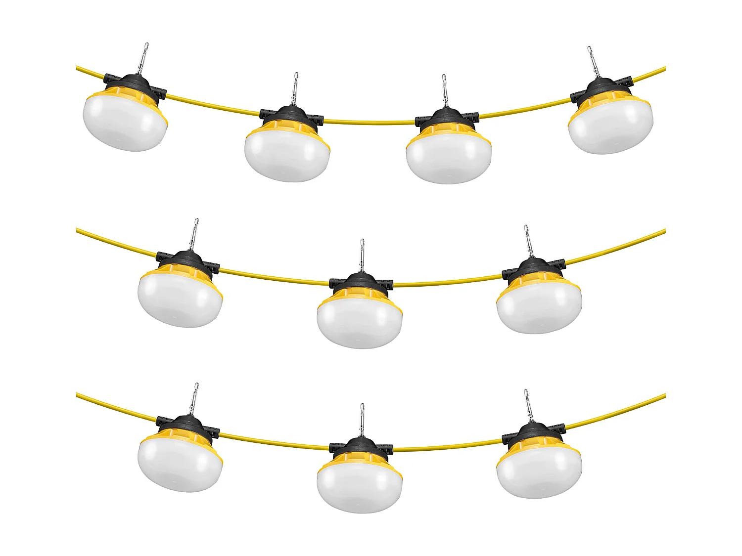 Lichterkette, SucceBuy Baustellen-Lichterkette 30,5 m 100 W 10 000 lm Wasserdicht Verbindbar