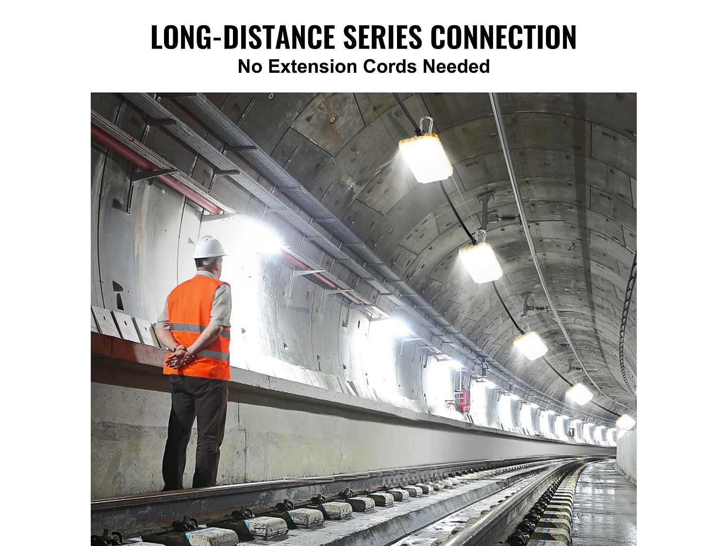 Lichtslinger, SucceBuy Bouwplaats Lichtslinger 30,5 m 150 W 15 000 lm Waterdicht Koppelbaar