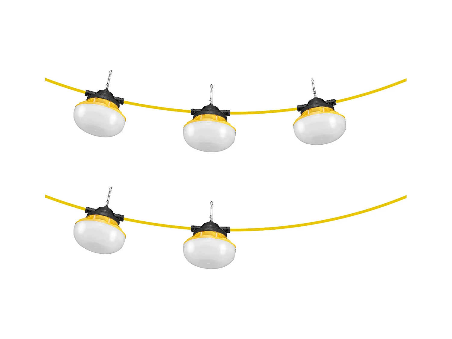 Guirlande Lumineuse, SucceBuy Guirlande Lumineuse de Chantier 15,24 m 50 W 5 000 lm Étanche