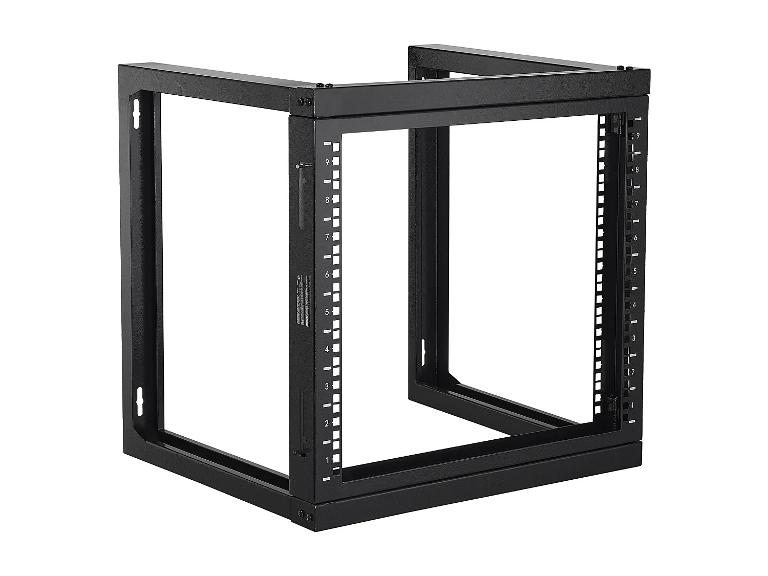Rack de Montage Mural SucceBuy 9U, Charge de 68kg, Rack de Serveur à Cadre Ouvert, Compatible avec Équipements IT et AV 48 cm, Noir