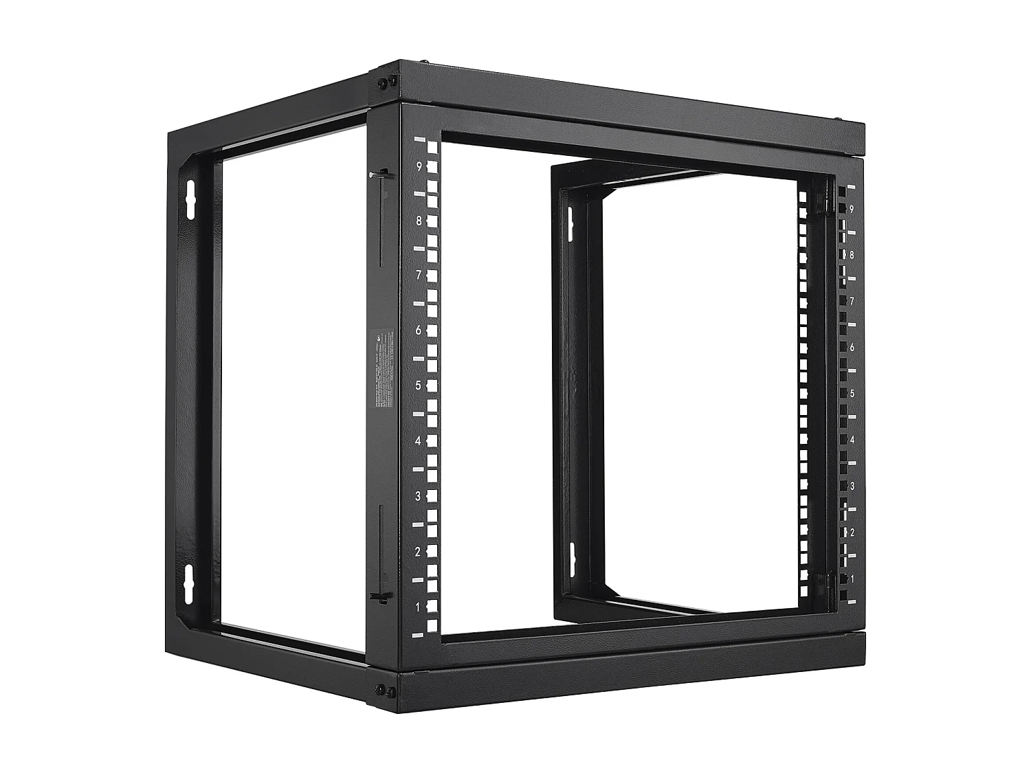 Rack de Montage Mural SucceBuy 9U, Charge de 68kg, Rack de Serveur à Cadre Ouvert, Compatible avec Équipements IT et AV 48 cm, Noir