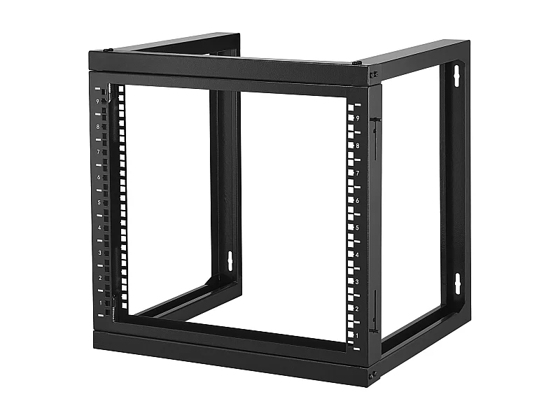 Rack de Montage Mural SucceBuy 9U, Charge de 68kg, Rack de Serveur à Cadre Ouvert, Compatible avec Équipements IT et AV 48 cm, Noir