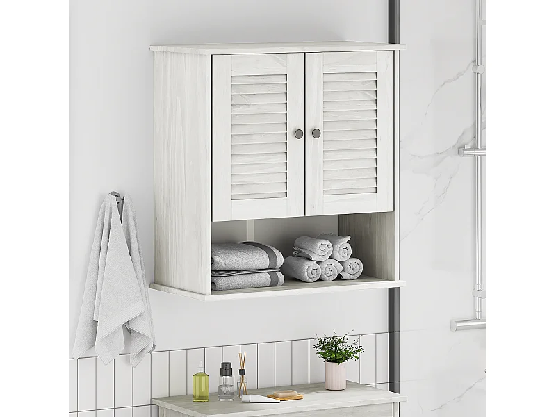 Mueble de baño de pared blanco 67,5 x 34 x 71,5 cm