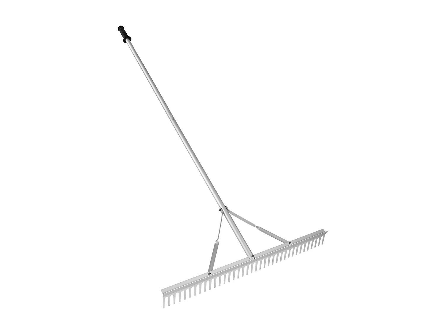 Râteau de Jardin, SucceBuy Râteau à Paysage de 91,5 cm, Tête en Aluminium avec Manche Réglable de 191,5 cm