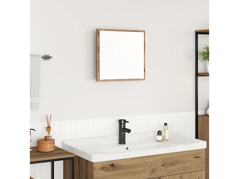 LED badkamerspiegel eiken Artisan 40x8,5x37 cm bewerkt hout