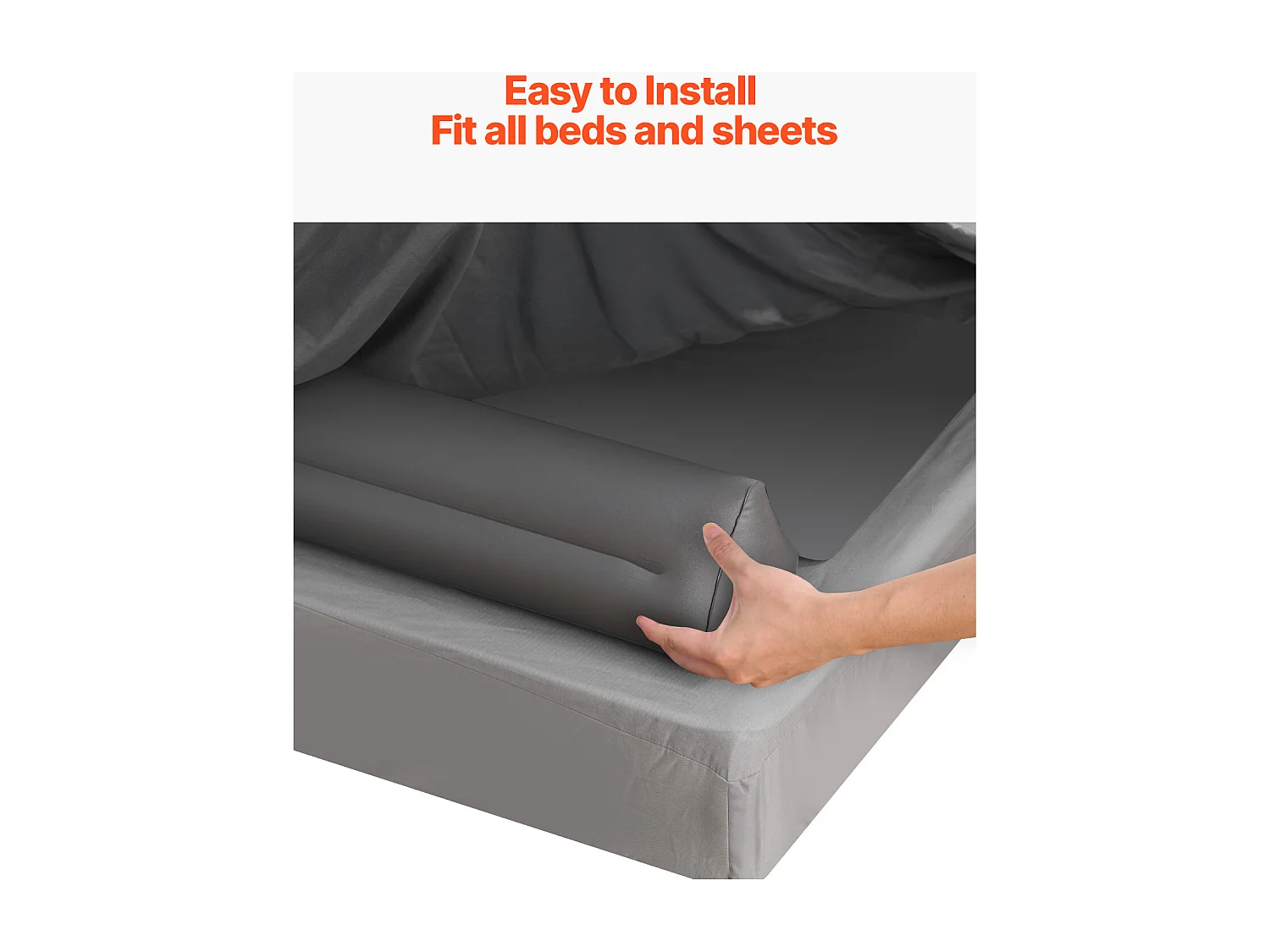 Tour de Lit, SucceBuy Tour de Lit Gonflable de 132 cm pour Tout-Petits avec Rabat de Sécurité